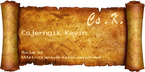 Csjernyik Kevin névjegykártya