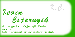 kevin csjernyik business card